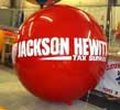 Advertising balloons with Jackson Hewitt logo
